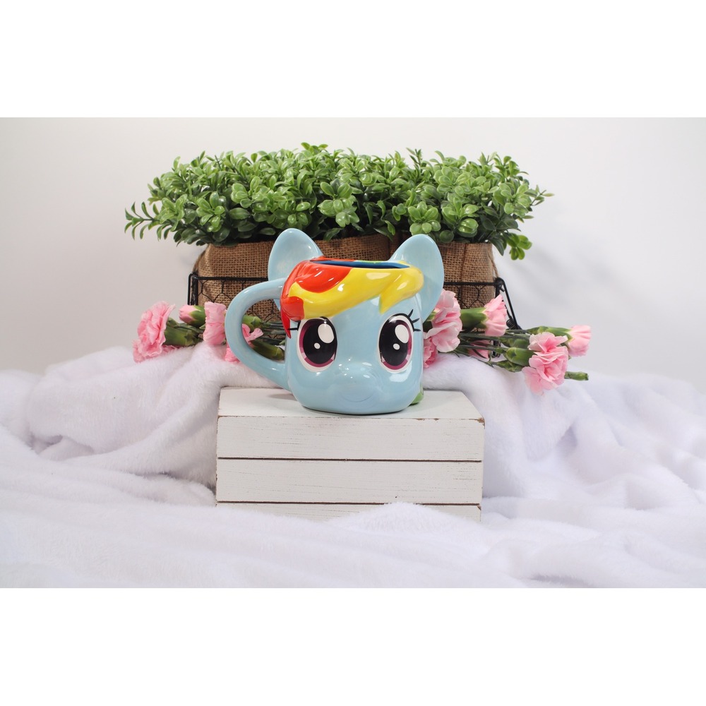My Little Pony Rainbow Dash 3D Sculpted Mug Vandor 2014 Blue 18oz